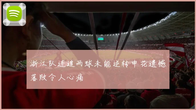 浙江队连追两球未能逆转申花遗憾落败令人心痛